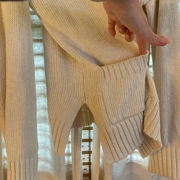 Quince Ivory Cotton Linen Relaxed Cardigan - Picture 6 of 12